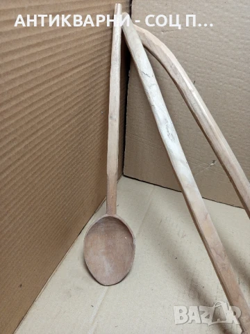 Комплект Стари Ръчно Изработени Големи Дървени Лъжици., снимка 2 - Антикварни и старинни предмети - 51370599