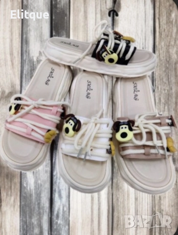 Нов хит дамски чехли с връзки - Най-желаният хит за стилни летни излети, снимка 2 - Чехли - 52871951