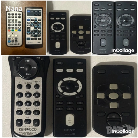 Дистанционни Кар аудио SONY, JVC, KENWOOD, CLARION 10€ за брой, снимка 4 - Радиокасетофони, транзистори - 54182959