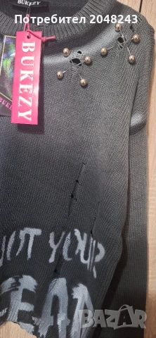 BUKEZY Пуловер , снимка 2 - Блузи с дълъг ръкав и пуловери - 53423883