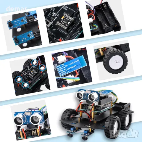 GeeekPi Smart Robot Car Kit Съвместим с Arduino IDE с UNO R3 Board, снимка 8 - Друга електроника - 46993250