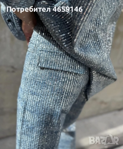 Дънки с пайети на Lumina, размер s, с етикет , снимка 3 - Дънки - 52516764