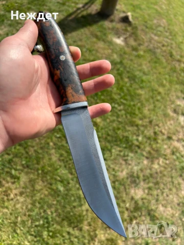 Нож от Слав Славов, стомана Д2 закалена на 61hrc с крио. , снимка 6 - Ножове - 41639858