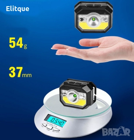LED фенер за глава с 6 режима на работа, вградена батерия и USB зареждане - FL86, снимка 3 - Други - 52805691