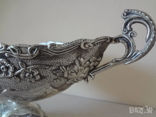 Голяма разкошна сребриста купа, снимка 6 - Антикварни и старинни предмети - 53528053