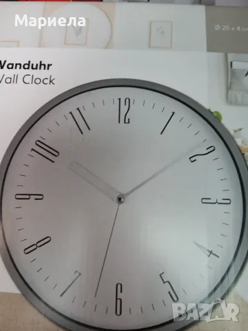 Стенен часовник с плавен механизъм / Безшумен стенен часовник / Тих часовник за стена, снимка 2 - Стенни часовници - 49825846