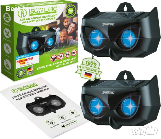  ISOTRONIC соларен  репелент за диви животни със синя светлина-2 броя  