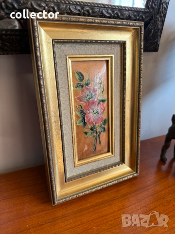 Емайлирана картина Limoges. No7937, снимка 4 - Антикварни и старинни предмети - 53795590