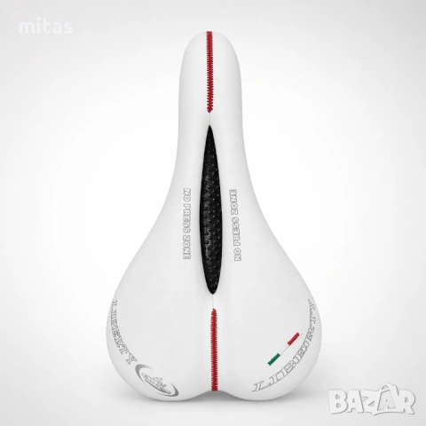 Седалка за велосипед Selle Monte Grappa Liberty, бяла, Made in Italy, снимка 6 - Аксесоари за велосипеди - 47369977