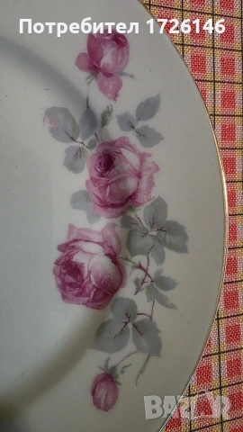 Порцеланови чинии със златен кант 3 броя на Lidköpings Porslinsfabrik (ALP), Sweden , снимка 3 - Чинии - 54045684