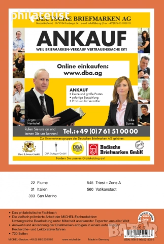 Каталог MICHEL - Апенински полуостров 2025 г. (E 5), снимка 2 - Филателия - 51762946