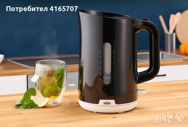 Кана за бързо кипене Braun 1.7l Breakfast|, снимка 2 - Аксесоари за кухня - 48975286