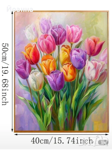 рисуване по номера Лалета, снимка 2 - Други игри - 53109496