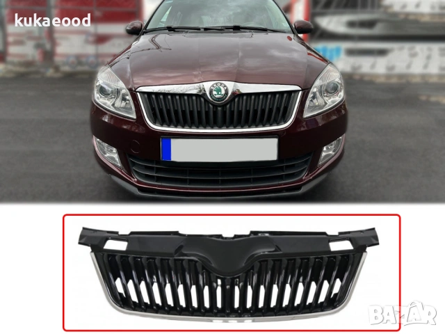 Предна решетка за Skoda Fabia 2 Facelift, снимка 3 - Части - 54067579