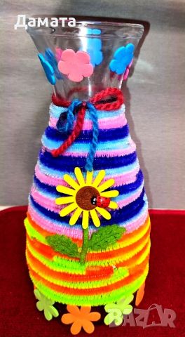 Ръчно, изработени и декорирани бурканчета и вази на различни цени , снимка 11 - Вази - 39683409