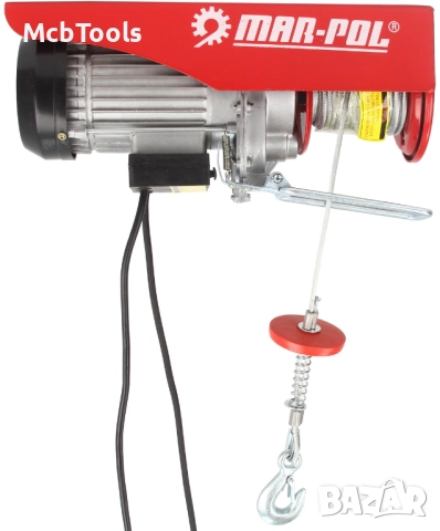 Електрическа въжена лебедка 400/800кг 12м 1300W Mar-Pol, снимка 2 - Други инструменти - 52072391