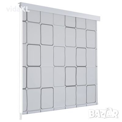 vidaXL Ролетна щора за баня, 120x240 см, квадрати（SKU:142849, снимка 1 - Щори - 46309602