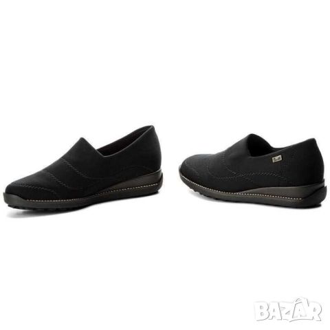 Дамски ниски обувки Rieker, Водоотблъскващи, Черни, 40, снимка 3 - Дамски елегантни обувки - 46021120