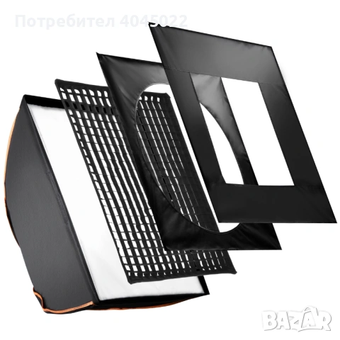 Softbox 120x80см с 2 слоя дифузия, грид и 2 маски | Bowens