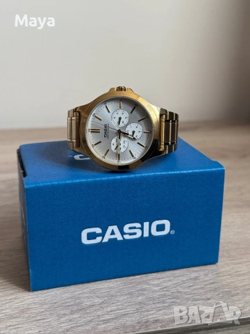 Casio MTP-V300G Златен Мъжки Часовник – като нов + кутия, снимка 6 - Мъжки - 53742285