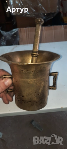 Месингово хаванче 2 кг., снимка 2 - Антикварни и старинни предмети - 53248776