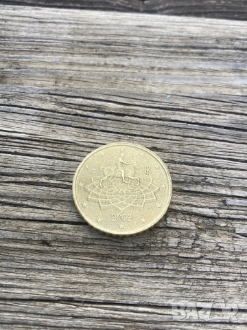 50 euro cent ITALY 2002 , снимка 3 - Нумизматика и бонистика - 53737436