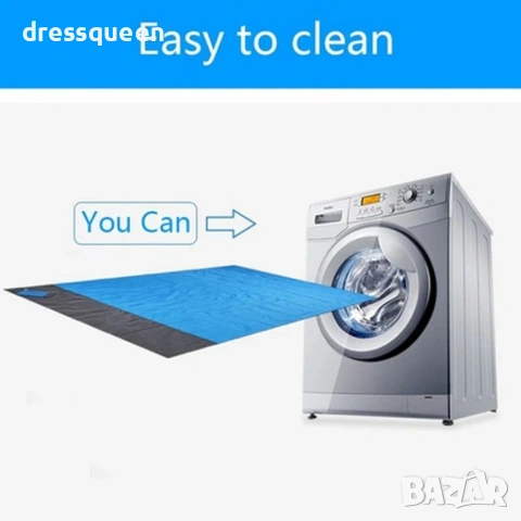 4510 Ултралека плажна постелка 3-в-1: С колчета против вятър и чанта за пренасяне, снимка 2 - Други стоки за дома - 53877359