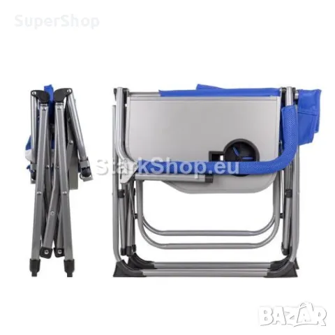 Сгъваем Къмпинг Стол Рибарски с Здрава Метална Конструкция и Поставка за Чаша до 150кг., снимка 2 - Къмпинг мебели - 50236725