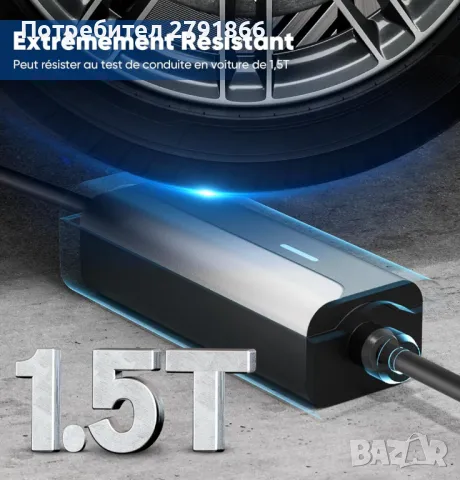 Зарядно устройство за EV Тип 2 16A (3,6kw), с LED индикатор, IEC 62196-2, IP65 Водоустойчив, снимка 9 - Аксесоари и консумативи - 49792144