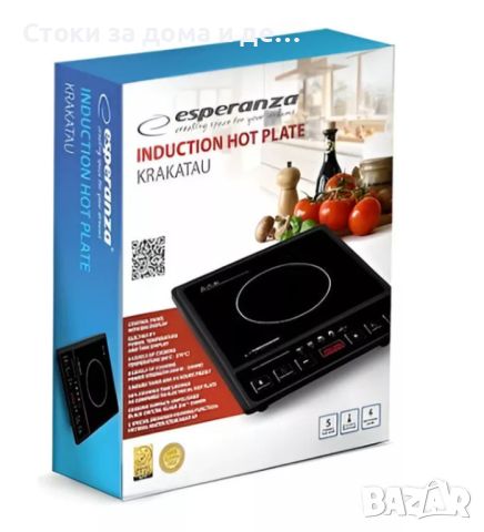 ✨Индукционен котлон Esperanza EKH011 Krakatau, 2000W, Черен , снимка 2 - Котлони - 46078817