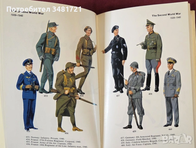Справочник на военните униформи 15ти-20ти век / Military Uniforms of the World in Colour, снимка 11 - Енциклопедии, справочници - 53749853
