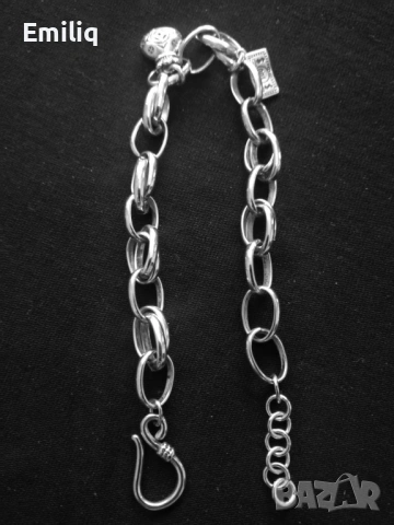 Нова Дамска Посребрена Гривна , снимка 3 - Гривни - 53569318