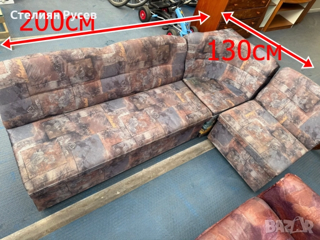 041133 ъглов кухненски разтегалтелен диван  200/130 см -цена 123 лв или   62,89 евро   смр  - разтег