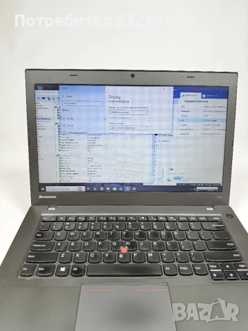 Lenovo ThinkPad T440/i5-4300U/4GB RAM/128GB SSD/2 Батерии, снимка 10 - Лаптопи за работа - 51149636