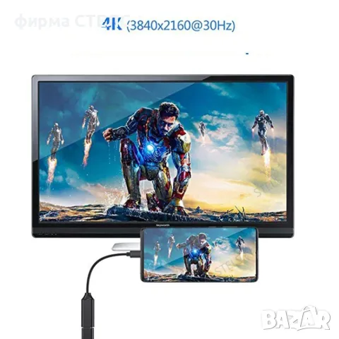 Адаптер USB-C към HDMI STELS U200, 4K, за MacBook, iPhone, iPad, снимка 6 - Други - 50184422