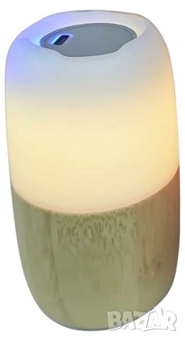 Преносима светеща колонка от бамбук с LED светлини, снимка 3 - Лед осветление - 46105836