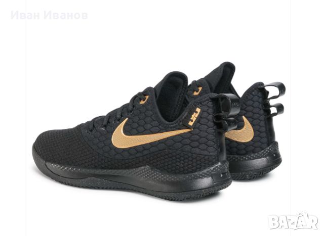 маратонки Nike LeBron Witness 3 'Black Gold'  номер 41,5-42, снимка 3 - Маратонки - 46243322