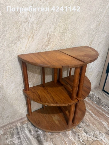 Дървени ъглови рафтове 2бр., снимка 3 - Етажерки - 54096686