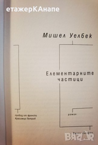 Елементарните частици  	Автор: Мишел Уелбек, снимка 3 - Художествена литература - 46106839