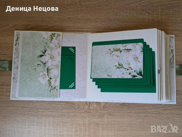 Сватбен албум, ръчно изработен албум за сватба, сватбена картичка, снимка 17 - Подаръци за сватба - 53475193