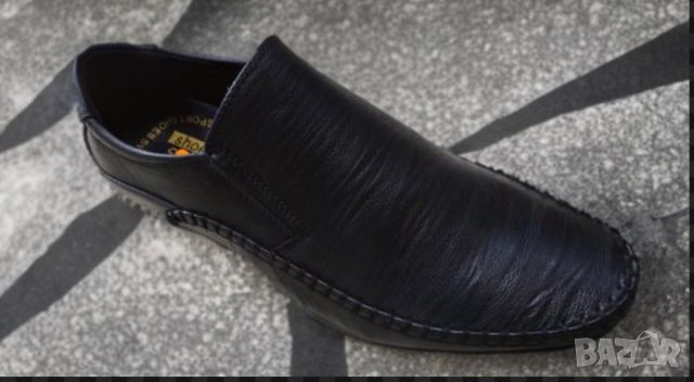 Официални мъжки кожени шити обувки, снимка 2 - Официални обувки - 46325016