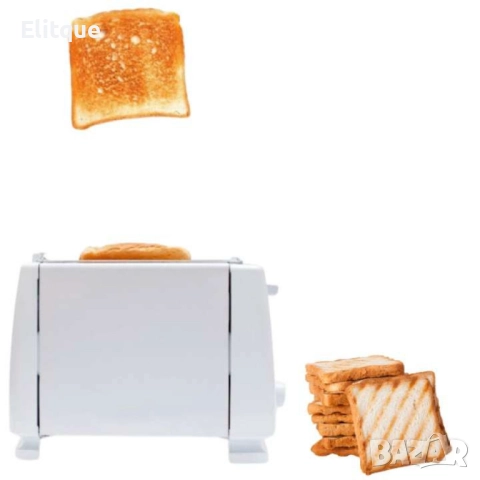 Тостер за хляб, 750W, 2 филийки, б степени, Бял, снимка 4 - Друга електроника - 52852401