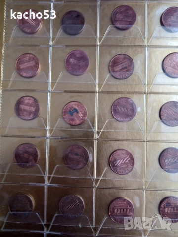 40 броя по 1 цент, САЩ, снимка 14 - Нумизматика и бонистика - 53724549