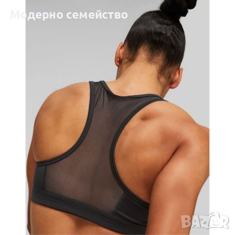 Дамско спортно бюстие puma mid impact 4keeps training bra black white, снимка 2 - Потници - 46789573