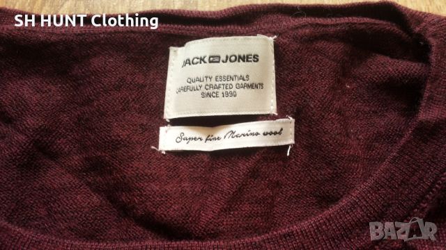 Jack & Jones 100% Super Fine Merino Wool размер L / XL блуза 100% Мерино Вълна - 1112, снимка 5 - Блузи - 46463801
