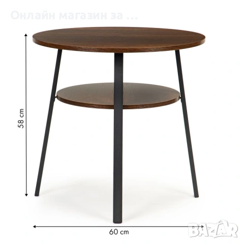 Маса за кафе ModernHome, лофт стил, метал/дърво, снимка 6 - Маси - 53381164