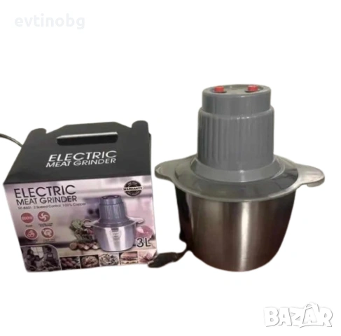 Електрически чопър 3L – за месо, ядки и зеленчуци, мощен и качествен чопър, електрически, 3 литра, з, снимка 8 - Чопъри и пасатори - 53767981