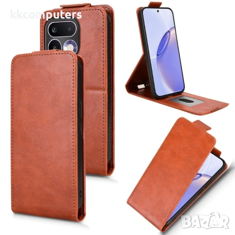 Вертикален Кожен Калъф за Realme 16 Pro+ 5G - Флип, Магнитен, Стойка, Слот за Карта, Вкл. Протектор , снимка 4 - Калъфи, кейсове - 53619622