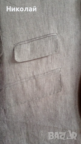 Мъжки костюм 100% лен + подарък, снимка 6 - Костюми - 53604922