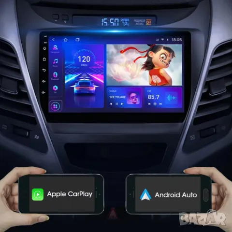  HYUNDAI ELANTRA 2011-2016 9" 2-DIN, с Android 13, 4/64GB, CarPlay, AndroidAuto, RDS, снимка 12 - Аксесоари и консумативи - 47553571